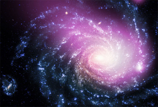 Picture 1 of NASA takes a picture of two colliding galaxies