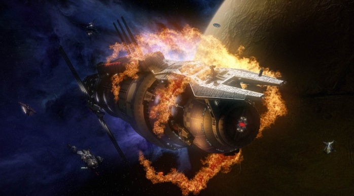 Picture 1 of NASA tests burning spacecraft in space