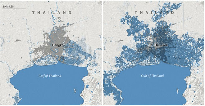 Picture 2 of Nature: In 2050, almost the whole South is submerged under the tide