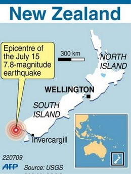 Picture 1 of New Zealand was pushed to Australia after an earthquake