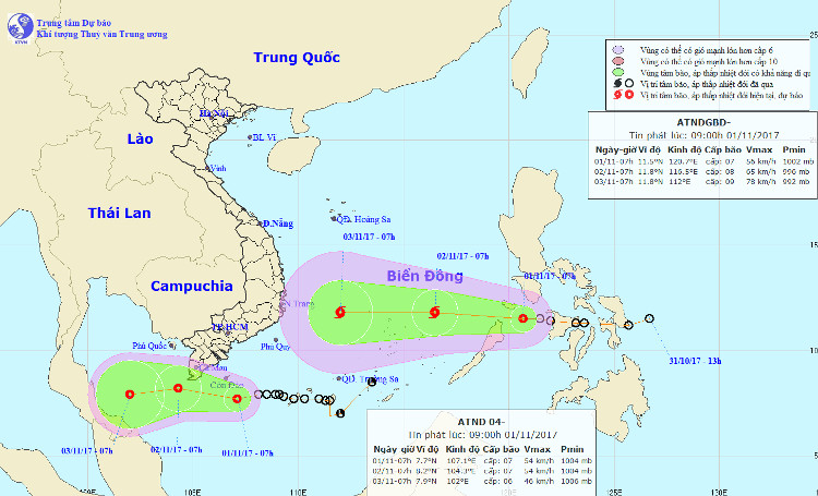Picture 1 of News of nearshore tropical depressions and tropical depressions near the East Sea