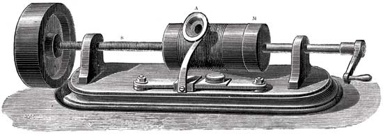 Picture 3 of November 29, 1877 - Thomas Edison released his first invention - a hand-held gramophone