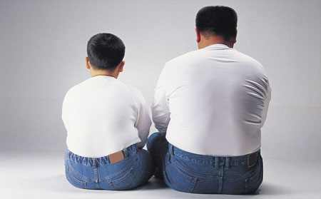 Picture 1 of Obesity is inherited from father to child, he goes to grandchildren