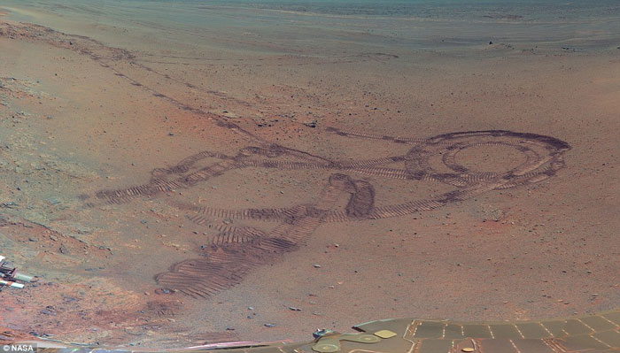 Picture 3 of Overview of the Mars surface from the Opportunity spacecraft
