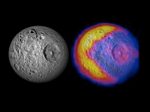 Picture 1 of Pac-man appeared on Saturn's moon