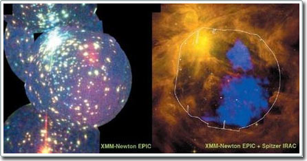 Picture 1 of Plasma flow millions of degrees in the Milky Way