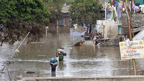 Picture 1 of Post-flood disaster in South India