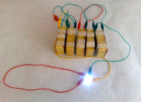 Picture 1 of Processing batteries from boiled potatoes