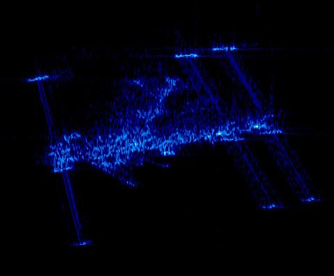 Picture 1 of Publication of the ghost image of the International Space Station