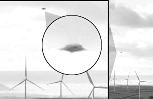 Picture 1 of Real damage story mysterious flying disc appeared in England