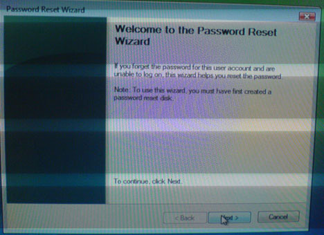 Picture 10 of Reset account password in Vista