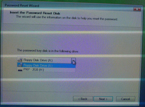 Picture 11 of Reset account password in Vista