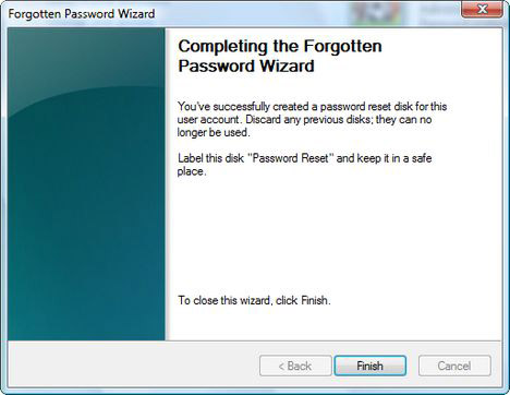 Picture 7 of Reset account password in Vista