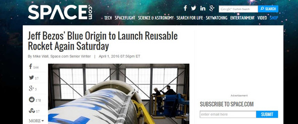 Picture 2 of Reusable rocket of Amazon boss for the 3rd consecutive succession