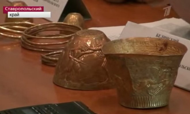 Picture 2 of Russia discovered a golden block of 2,400 years old