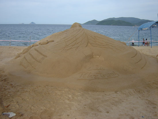 Sculpture in the sand because of the green planet images 2