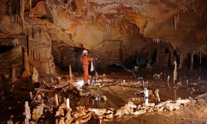 Picture 1 of See a 175,000-year-old wall in a French cave