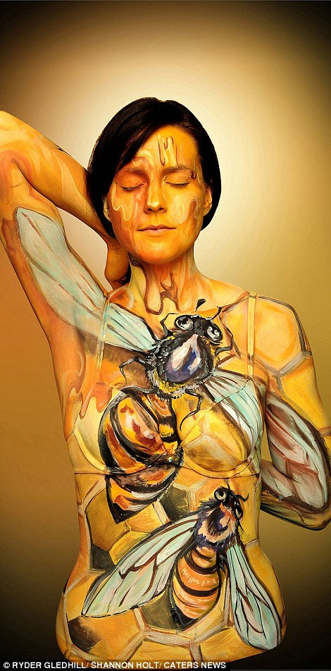 Picture 7 of See 'animals' through painting art on people