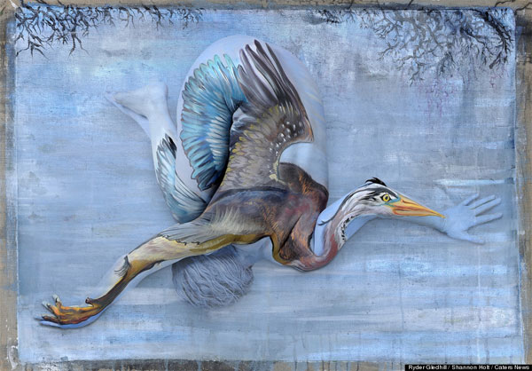 Picture 8 of See 'animals' through painting art on people