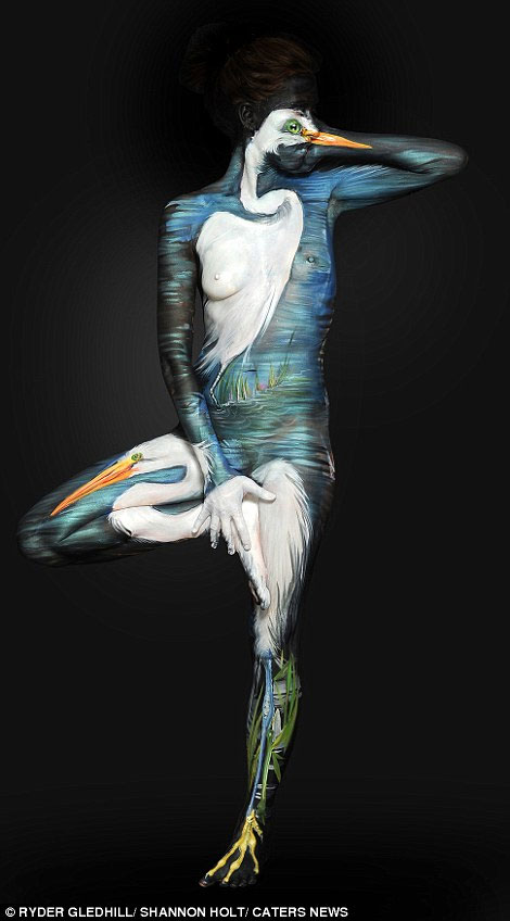 Picture 9 of See 'animals' through painting art on people