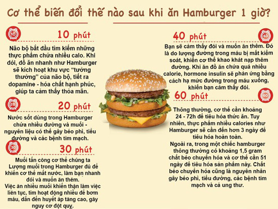 Picture 1 of See the body change every minute when you eat a Hambuger