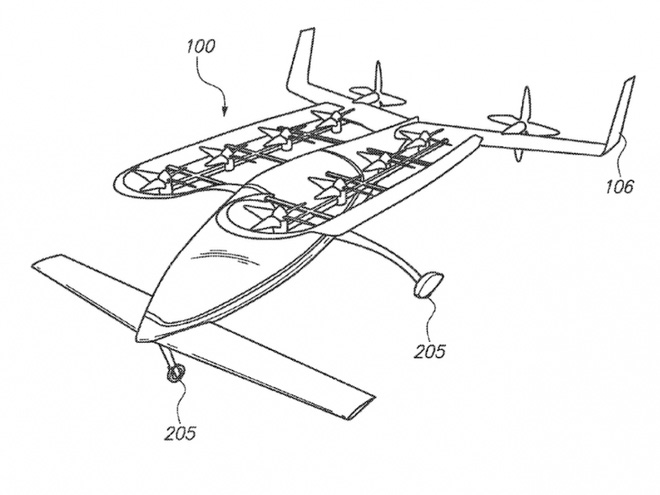 Picture 6 of See the drawing of the foldable flying car of Google co-founder