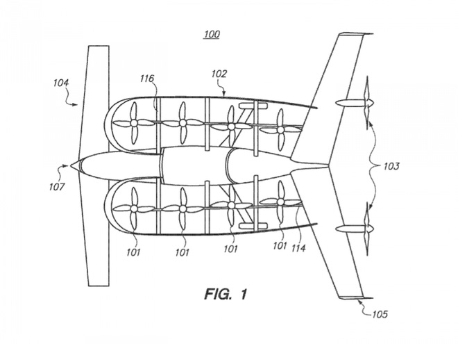Picture 7 of See the drawing of the foldable flying car of Google co-founder