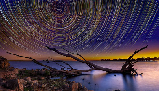 Picture 3 of See the path of the stars in the sky
