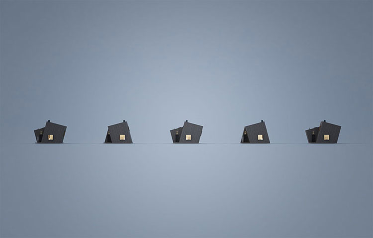 See the strange architecture of the hotel floating in the river in Sweden images 9