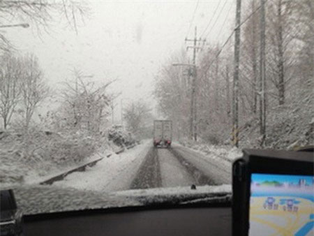 Picture 1 of Seoul has snow in mid-April after 20 years