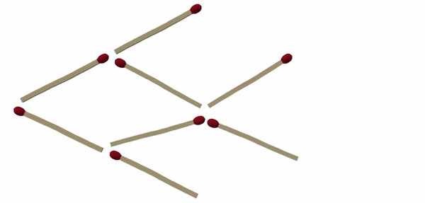Picture 3 of Set of 5 matches to move the match to make you scratch your hair