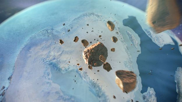 Picture 2 of Shock with meteorites stabbed the Earth as strong as 70,000 nuclear bombs