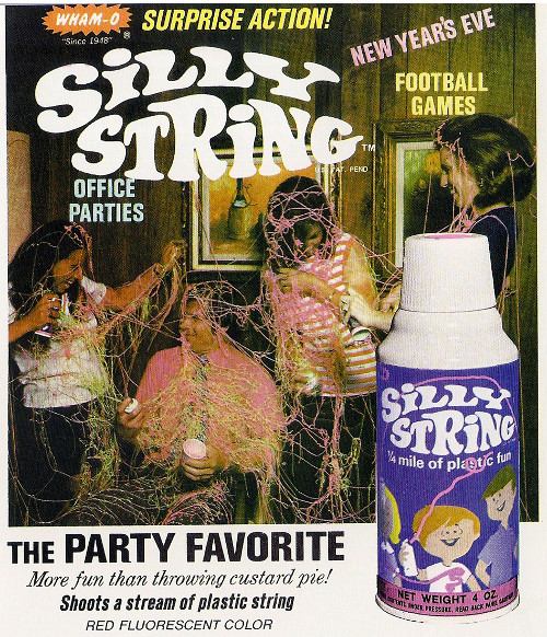 Picture 1 of Silly String sprays and secrets in plastic foam