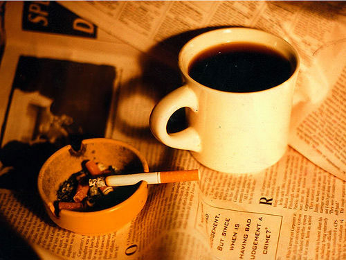 Picture 1 of Smoking will permanently damage the coffee