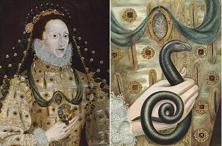 Picture 1 of Snake appears in the queen's picture
