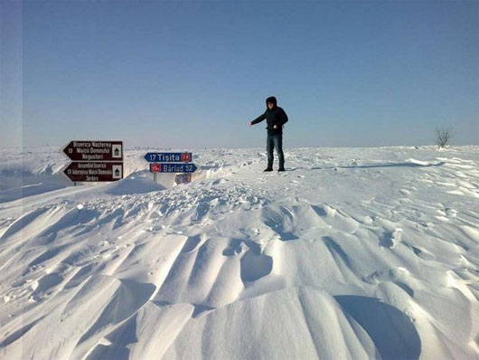 Picture 1 of Snowstorms and earthquakes are strong in some European countries