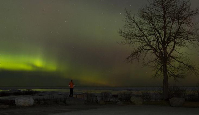 Picture 4 of Solar storm creates a brilliant aurora for the earth