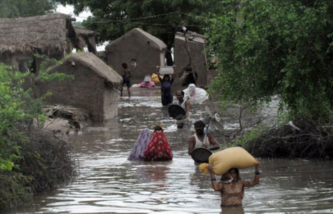 Picture 10 of South Asia is submerged in flood waters