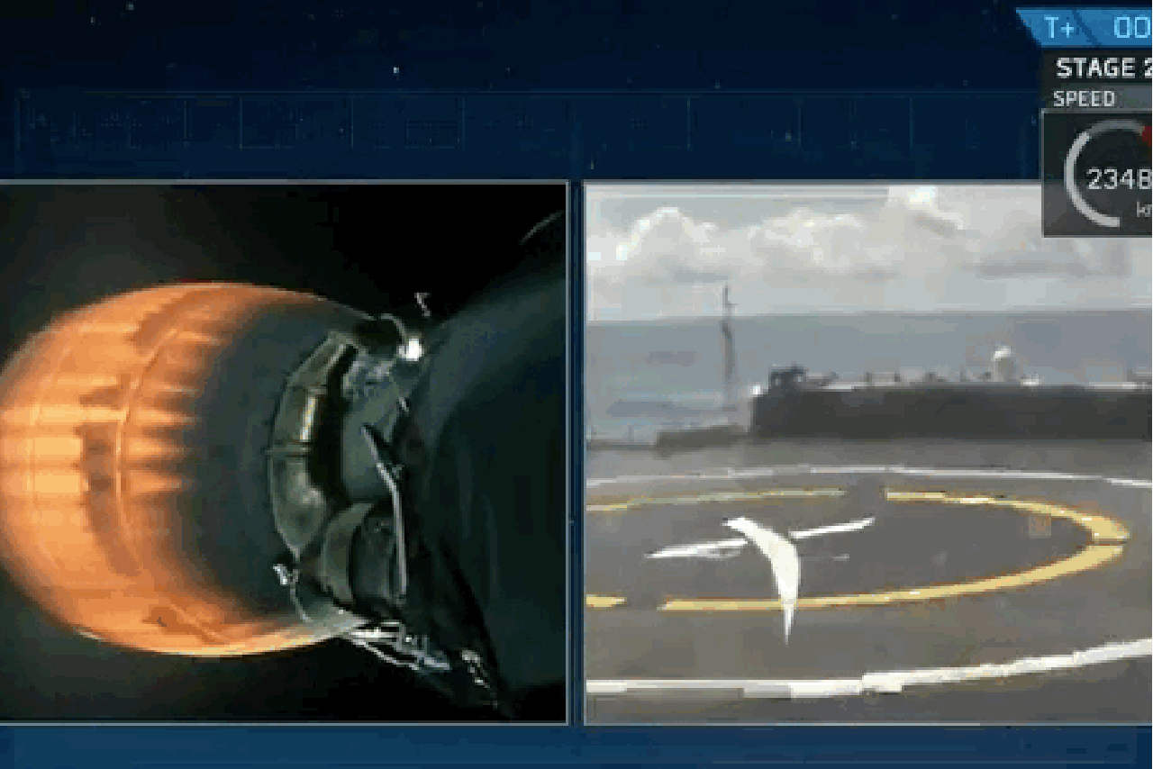 Picture 1 of SpaceX failed: Launched successfully but could not land safely