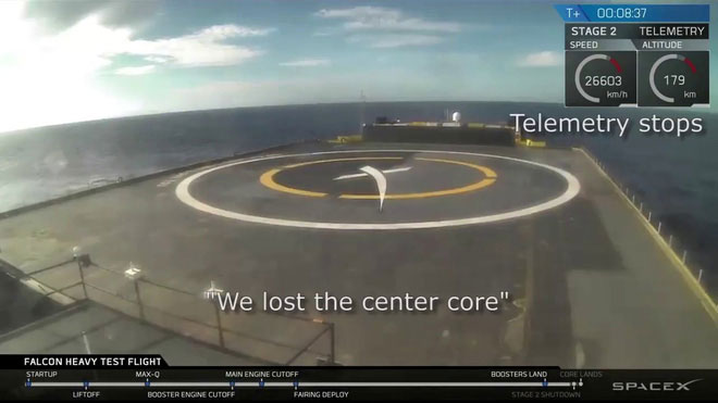 Picture 3 of SpaceX successfully launched the 3rd Falcon Heavy rocket, but failed to recover the central core