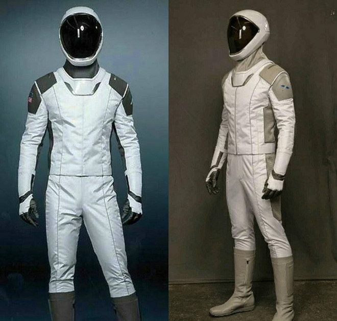 Picture 2 of SpaceX's first official image of astronaut suits is used by SpaceX