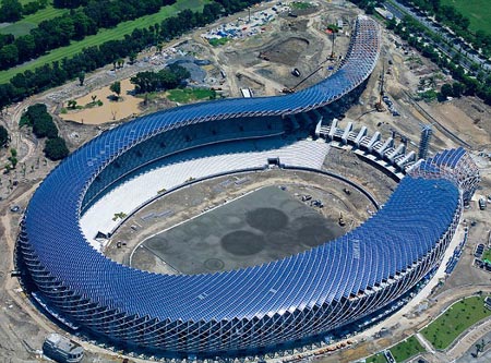 Picture 1 of Stadium creates electricity through the sun