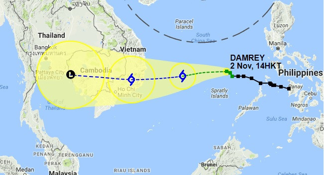 Picture 2 of Storm No. 12 targets Khanh Hoa - Ninh Thuan, winds of 130km / h