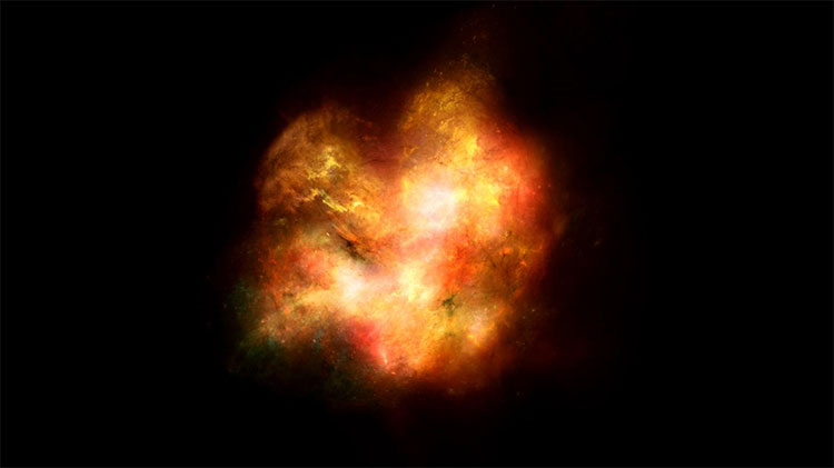 Picture 1 of 'Storm of cosmic light' from the past to the Earth