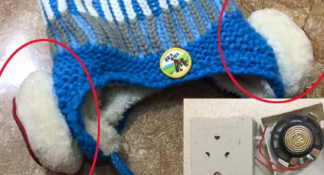 Picture 2 of Strange device mounted on a Chinese wool hat is a music player?