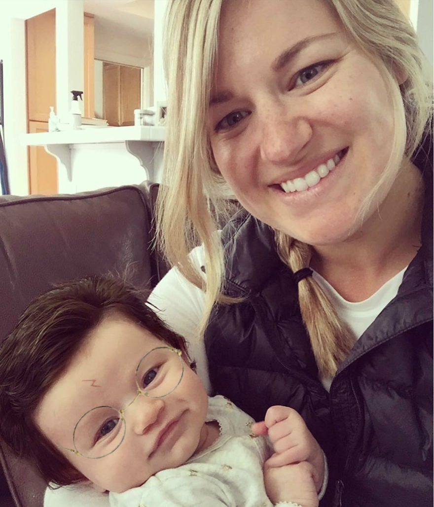 Picture 4 of Strange new born baby girl has super beautiful short hair