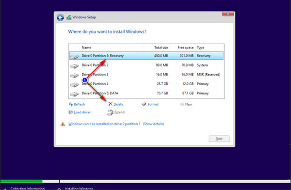 Picture 4 of Summary of Win installation errors on the computer