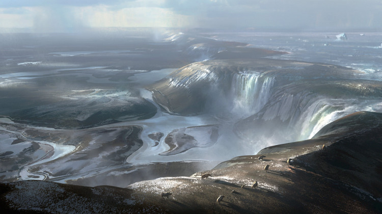 Picture 1 of Super flood split England from Europe