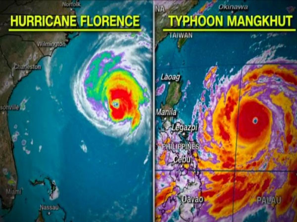 Picture 1 of Super typhoon Mangkhut is on a par with the super typhoon Haiyan
