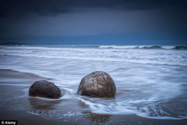 Picture 4 of Surreal scenes such as aliens at the 'dragon egg' rock beach tens of millions of years old